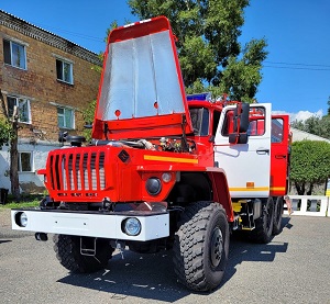 Пожарный автопарк Хакасии пополнился новым автомобилем