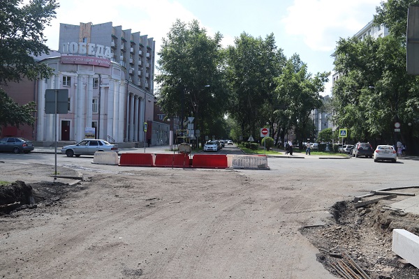 В Абакане закрывается для проезда второй участок проспекта Ленина