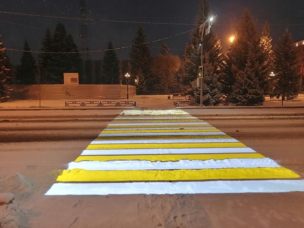 В Абакане появятся еще один проекционный пешеходный переход