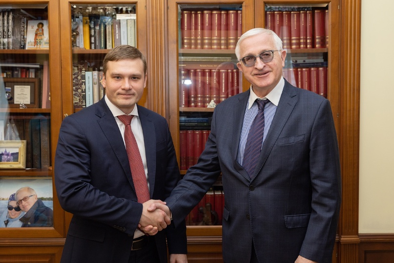 Глава Хакасии встретился с президентом Российского союза промышленников и предпринимателей Александром Шохиным